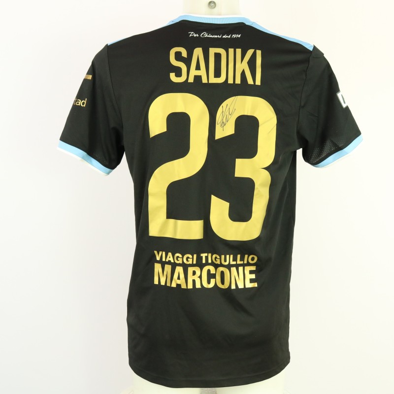 Sadiki's Unwashed Signed Shirt, Rimini vs Virtus Entella 2024