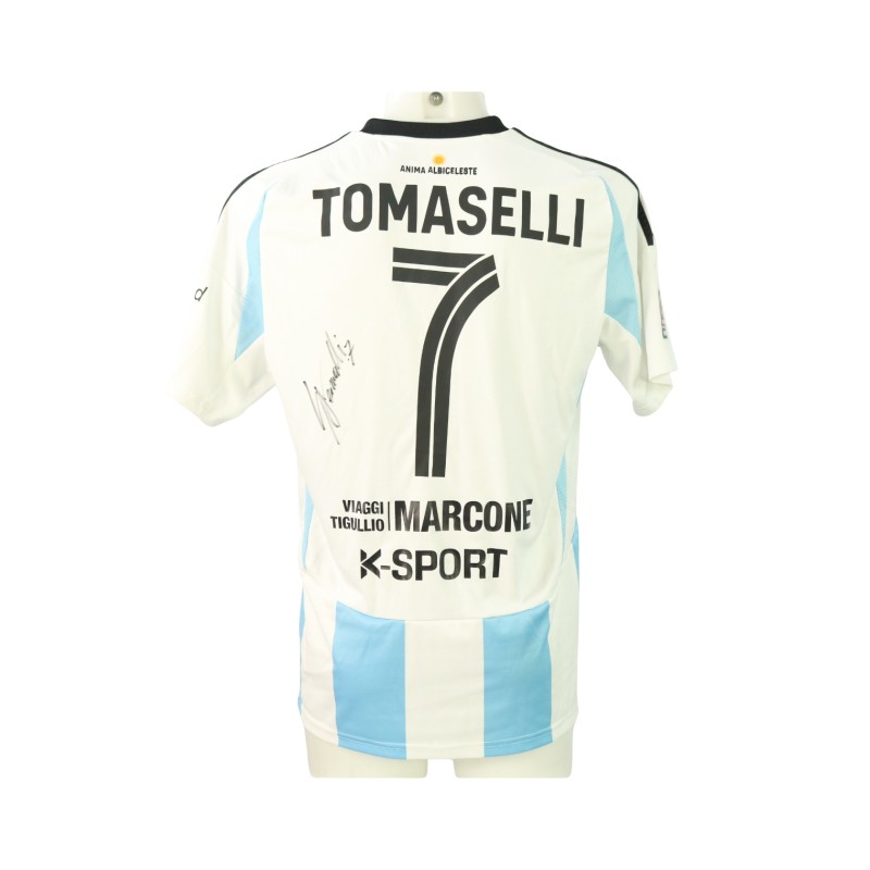 Tomaselli's Unwashed Signed Shirt, Virtus Entella vs Pescara 2024