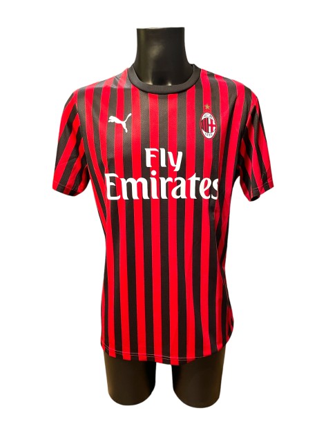 Zlatan Ibrahimovic AC Milan Signed Match Shirt, 2019/20