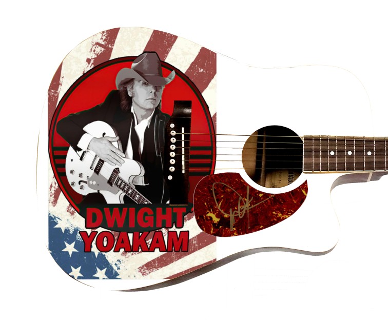 Battipenna chitarra acustica personalizzata Signature Edition - Autografato da Dwight Yoakam