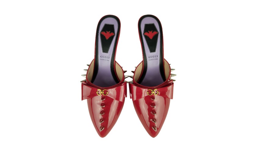 Gucci Red Patent Leather Sabot Shoes