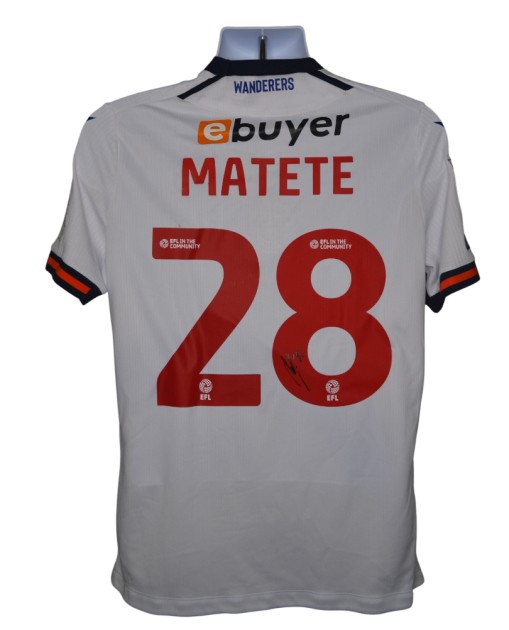 Jay Matete's Bolton Wanderers Signed Match Worn Shirt, vs Cambridge 