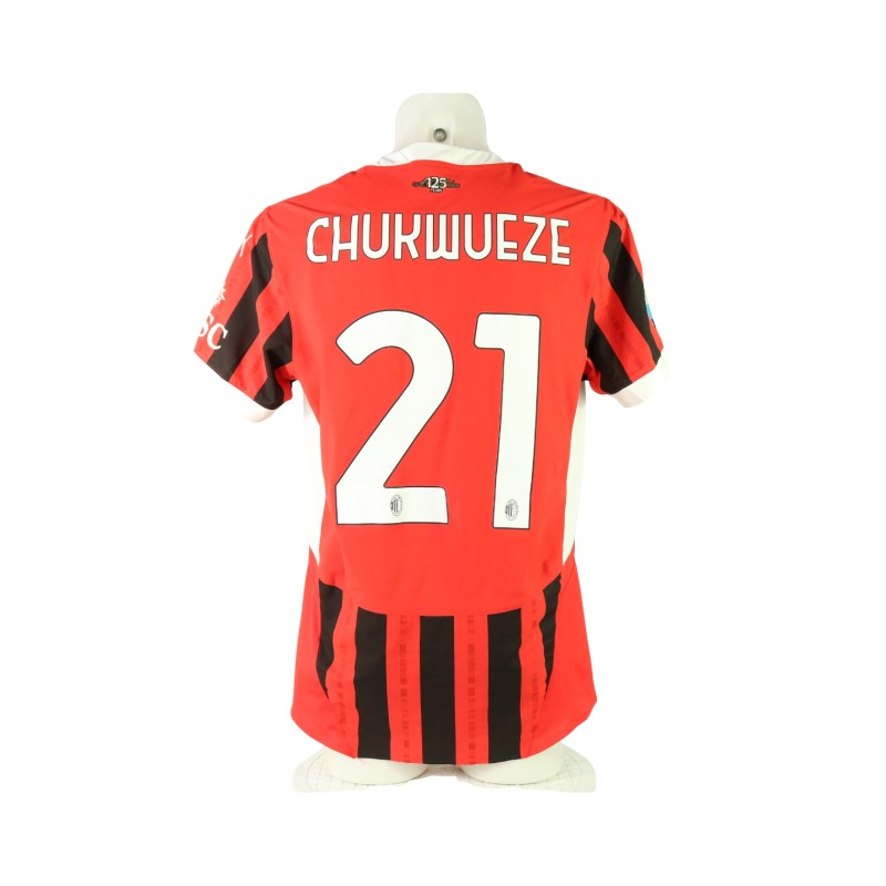 Chukuwueze's Match-Worn Shirt Milan vs Venezia 2024