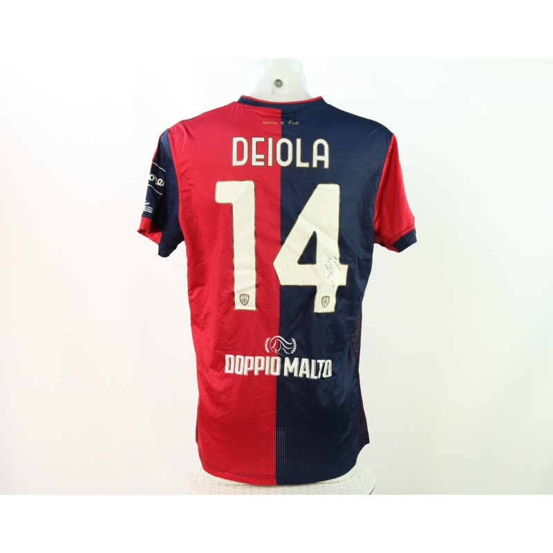 Maglia Deiola Unwashed, Udinese vs Cagliari 2024 - Autografata