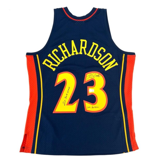 Jason Richardson Signed Mitchell&Ness Golden State Warriors Jersey