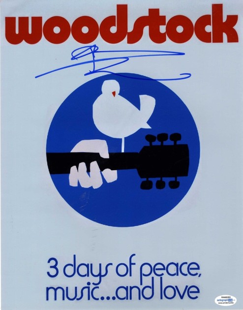 Pete Townshend of The Who Signed Woodstock Poster - CharityStars