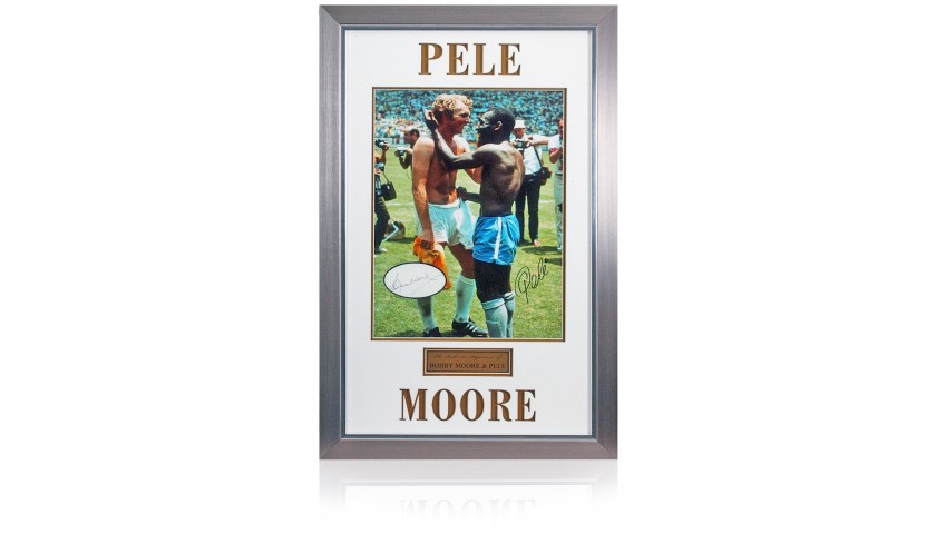 Bobby Moore & Pele Signed Presentation