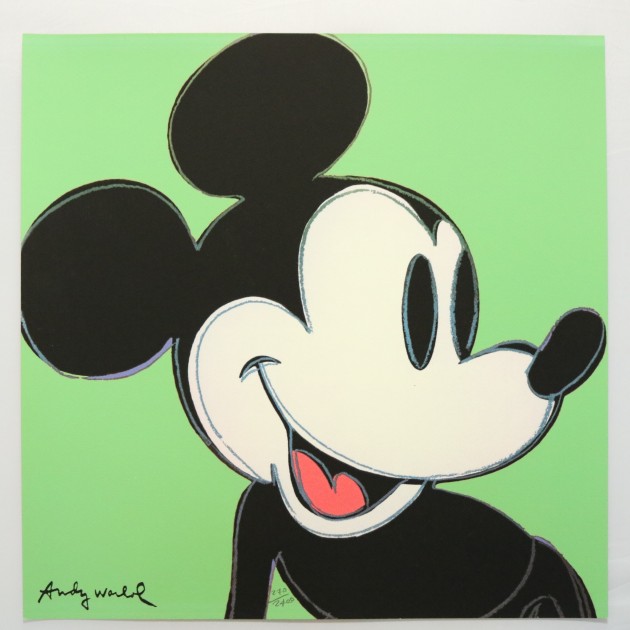 Andy Warhol "Mickey Mouse" Signed Limited Edition with CMOA Stamp