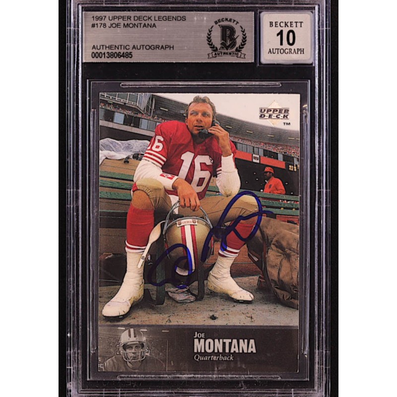 Joe Montana Signed 1997 Upper Deck Legends #178 Card