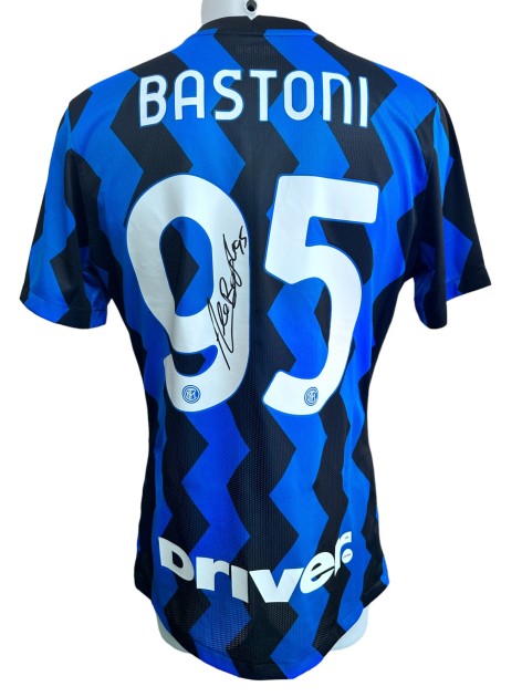  Official Bastoni Inter Signed Shirt, 2020/21 