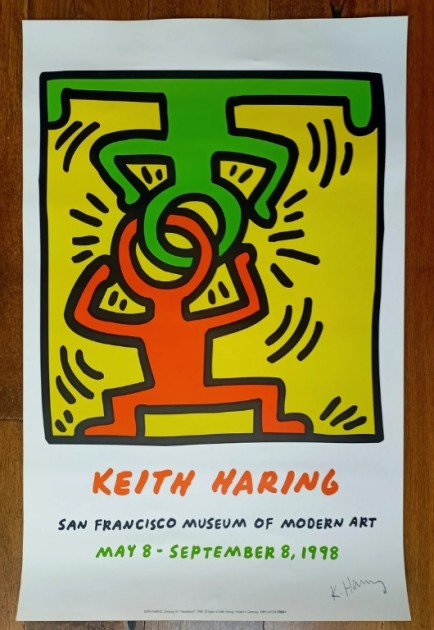 Exhibition Poster by Keith Haring, Headstand