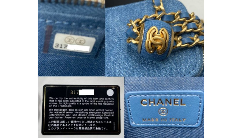 NO RESERVE* Chanel Denim Pearl Crush Mini Shoulder Bag (Sold out in Stores)  - CharityStars