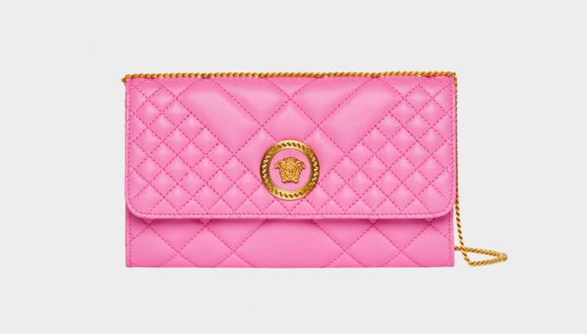 Quilted Icon Evening Bag by Versace