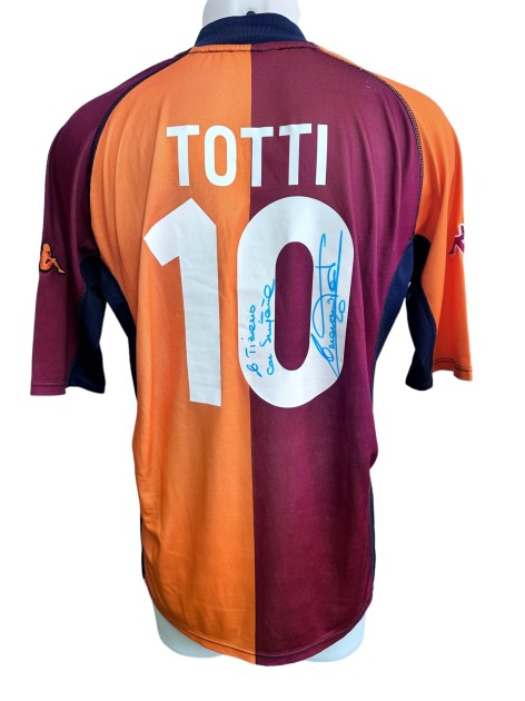 Totti Official Roma Signed Shirt, 2001/02 