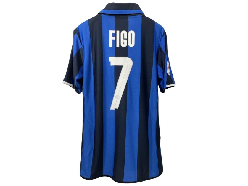 Figo's Inter Match-Issued Shirt, UCL 2006/07