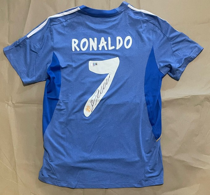 Replica maglia da trasferta firmata da Cristiano Ronaldo per il Real Madrid 2013/14