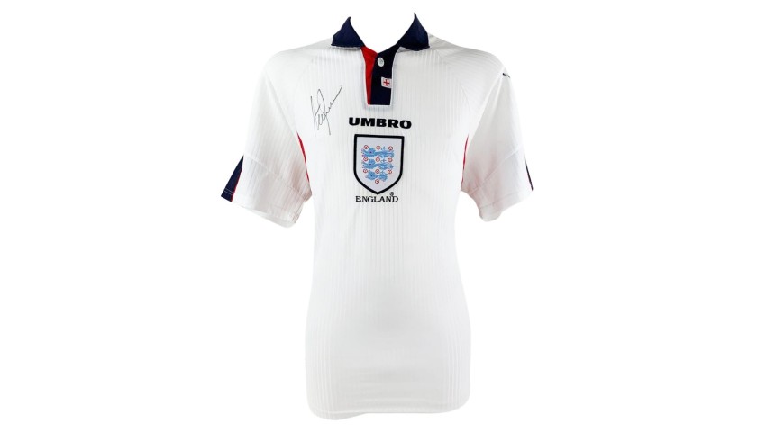 : Airosportswear Alan Shearer England Illustration T-Shirt  (White) : Sports & Outdoors