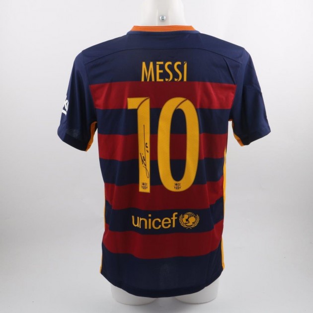 Maglia del Barcellona di Leo Messi - autografata