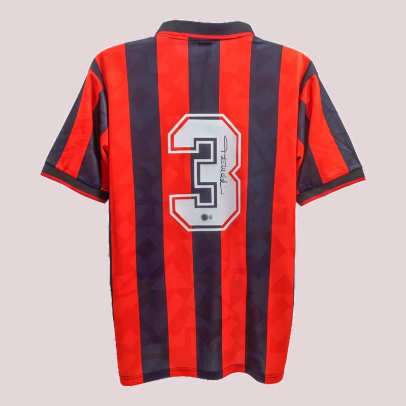 Replica della maglia retro firmata di Paolo Maldini del Milan