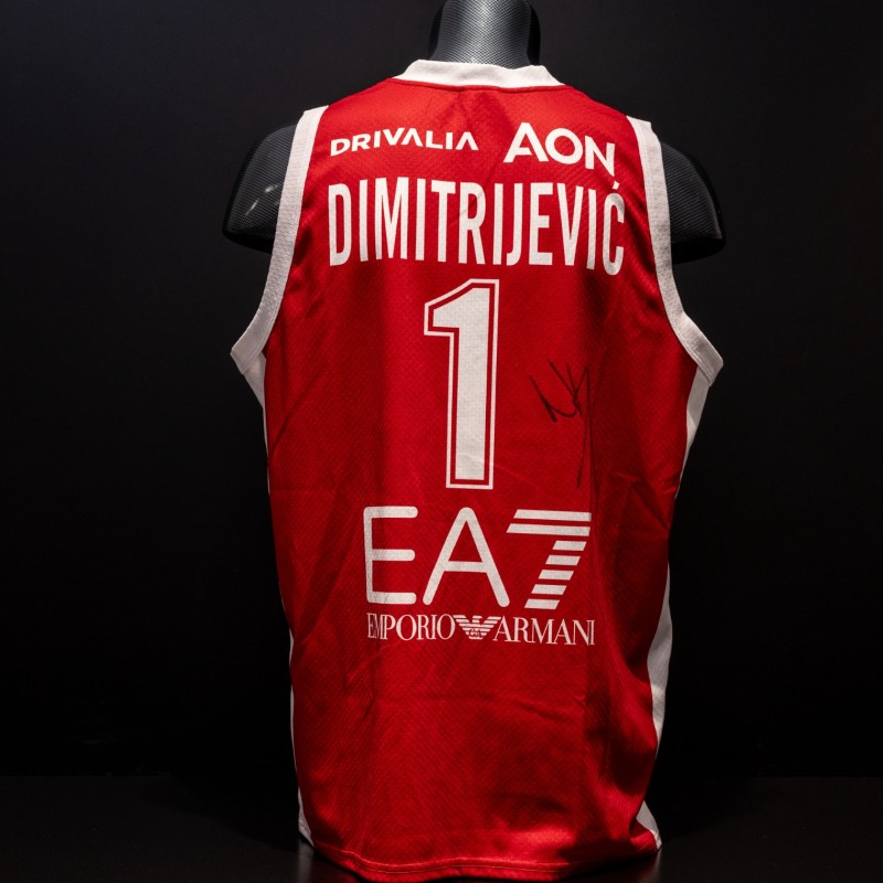 Nenad Dimitrijevic's Olimpia Milano Signed Official Match-Worn Jersey - Limited Edition