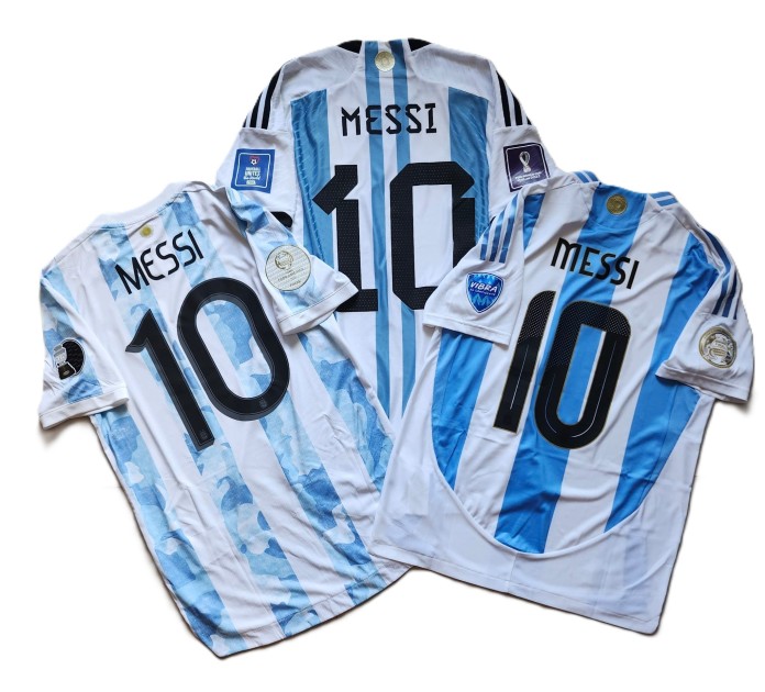 Collection of Lionel Messi’s Match-Issued Shirts from the 2022 World Cup Final