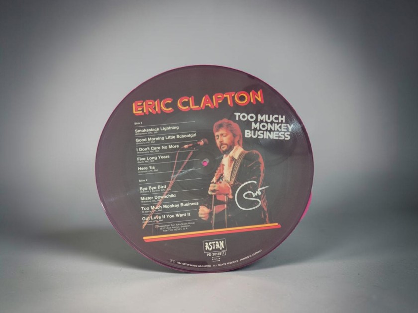 Eric Clapton Signed 12" Limited Edition Picture Vinyl LP
