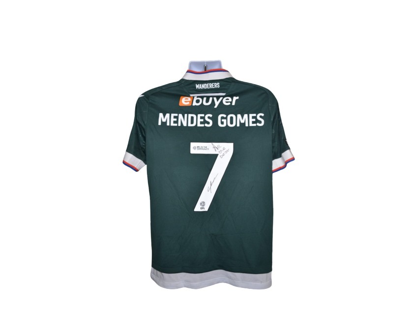 Maglia away indossata Carlos Mendes Gomes Bolton Wanderers, vs Exeter City - Autografata