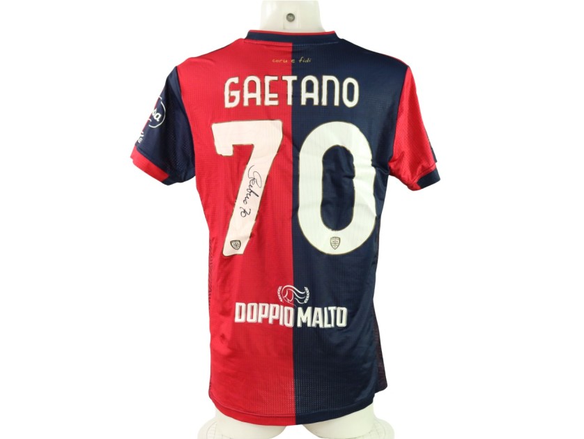 Gaetano's Signed Unwashed Shirt, Cagliari vs Bologna 2024