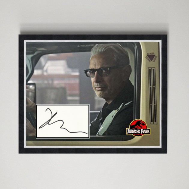 Jeff Goldblum Signed Jurassic Park Display