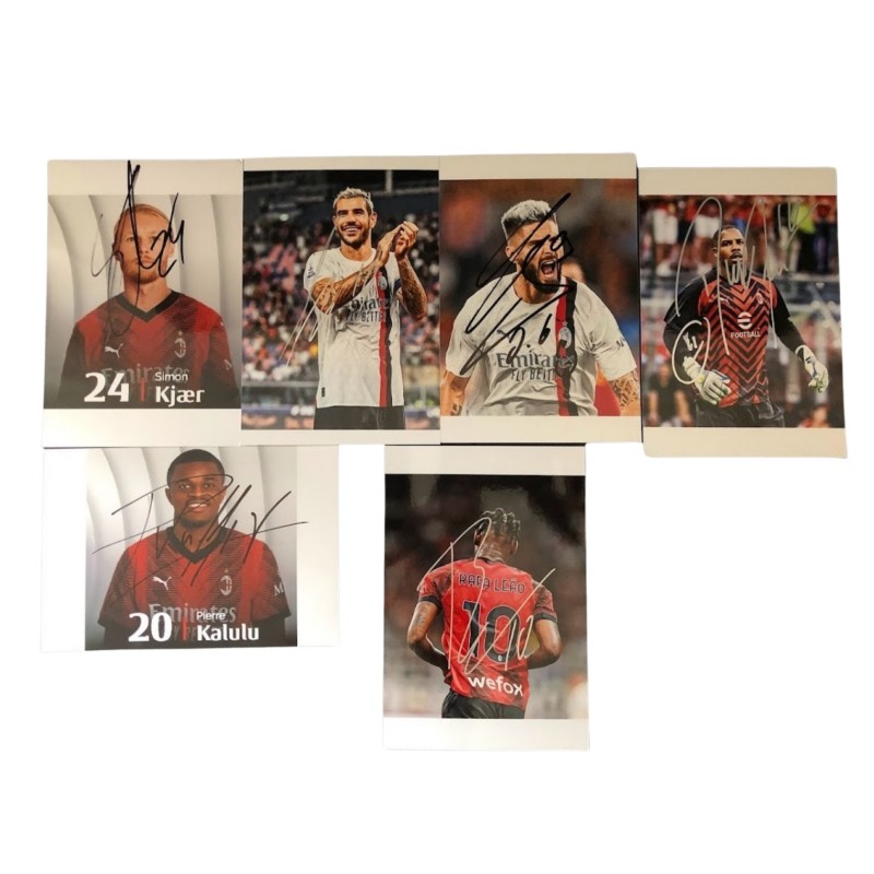 Set Fotografie autografate dai giocatori del Milan