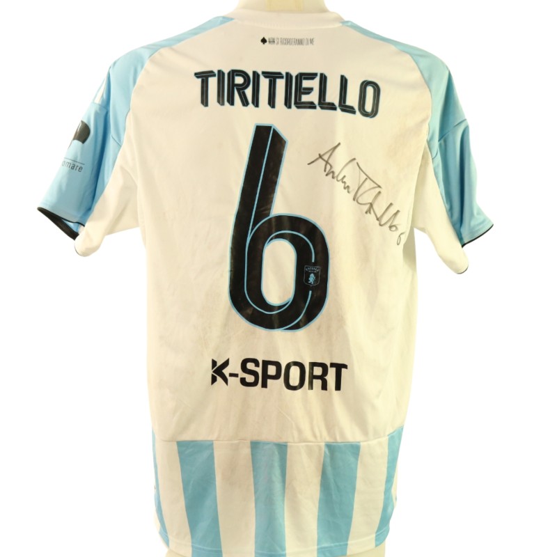 Tiritiello's Signed Unwashed Shirt, Virtus Entella vs Sampdoria 2025