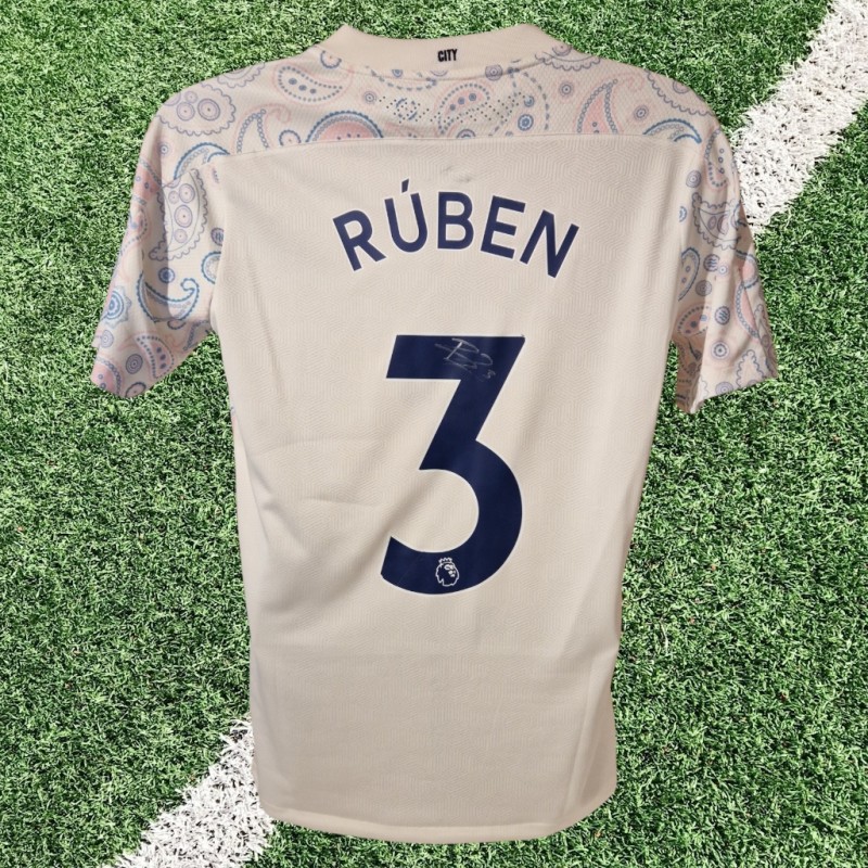 Ruben Dias Signed Manchester City 2020-21 Third Football Shirt COA
