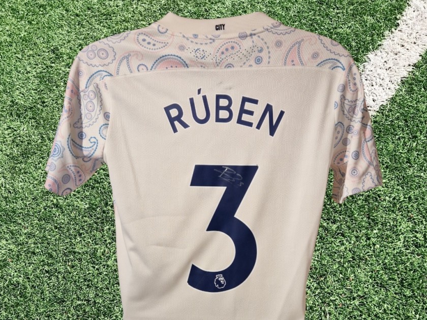 Ruben Dias Signed Manchester City 2020-21 Third Football Shirt COA