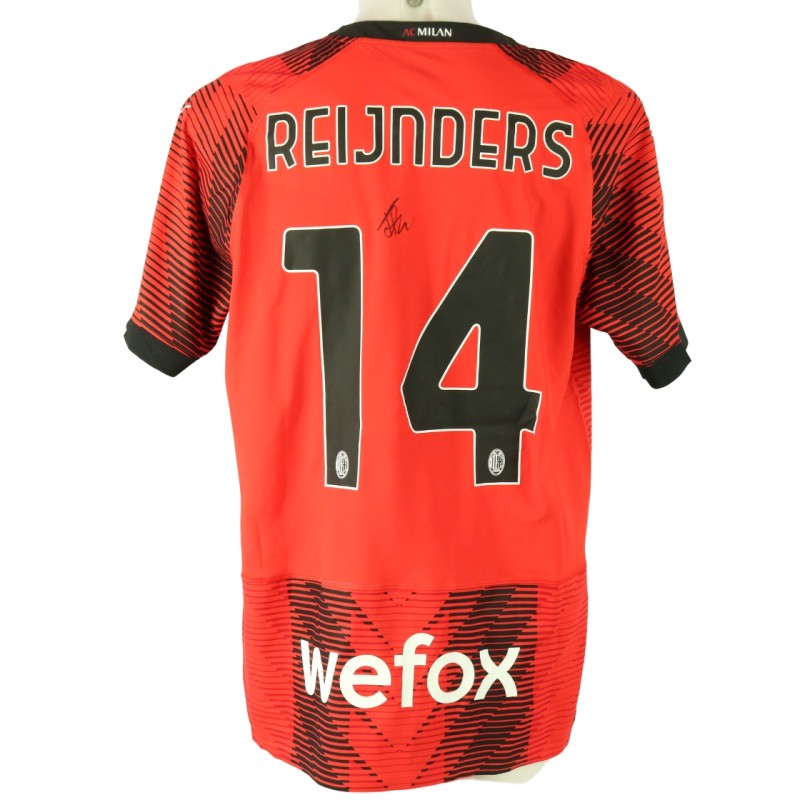 Reijnders Official Milan Signed Shirt, 2023/24 
