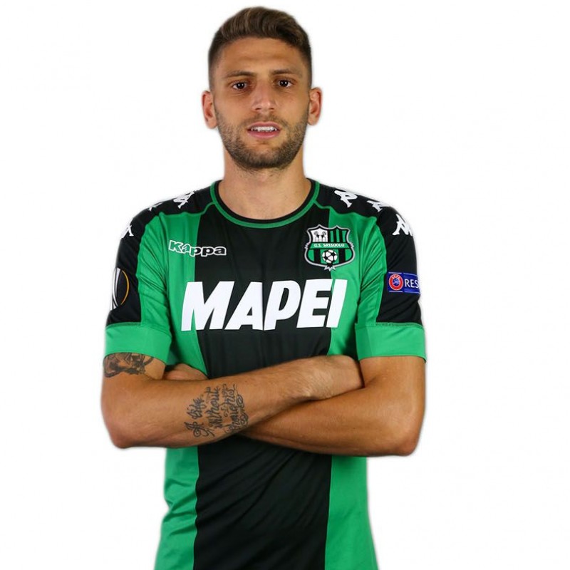 Official/Limited-Edition Sassuolo EL 2016/17 Shirt Signed by Berardi 