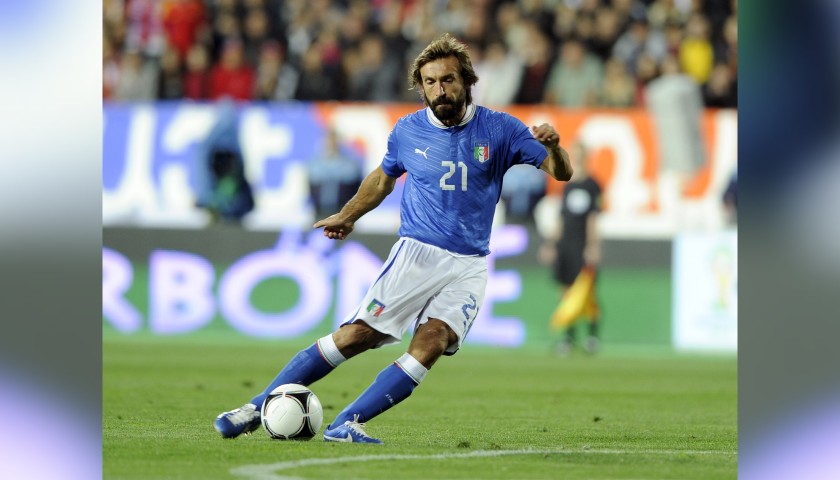 Official Italy Football Shirt, 2012 - Signed by Andrea Pirlo