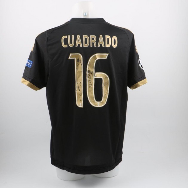 Cuadrado Juventus shirt, Champions League 15/16 - signed by the players