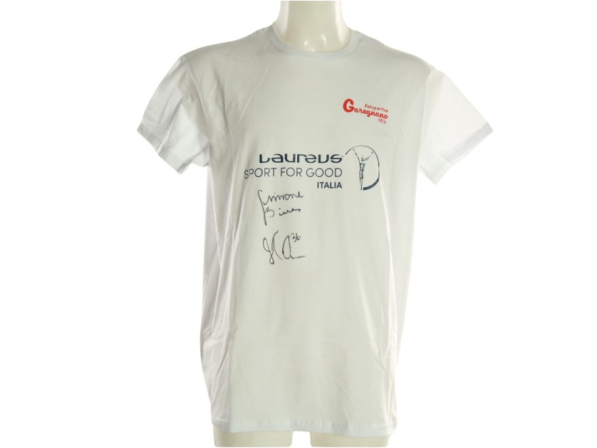 Laureus Foundation and Polisportiva Garegnano Shirt - Signed by Simone Biles and Jonathan Owens