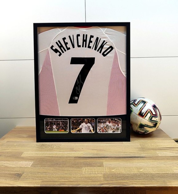 Shevchenko's AC Milan 2002 Signed and Framed Shirt