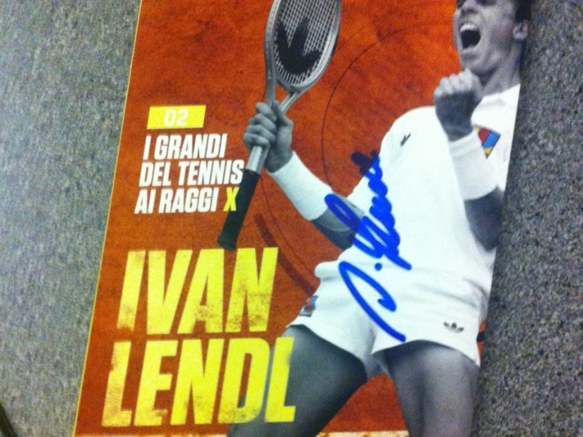 "I grandi del Tennis Ai Raggi X" book signed by Ivan Lendl