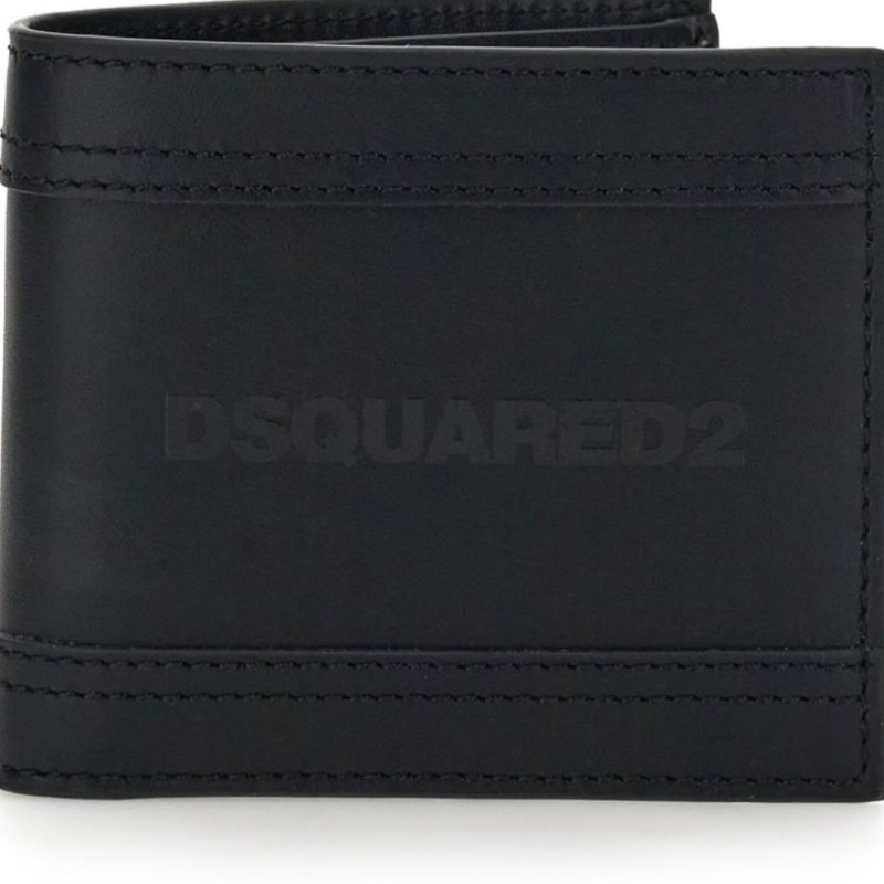 Dsquared2 -  Deep Black Leather Wallet