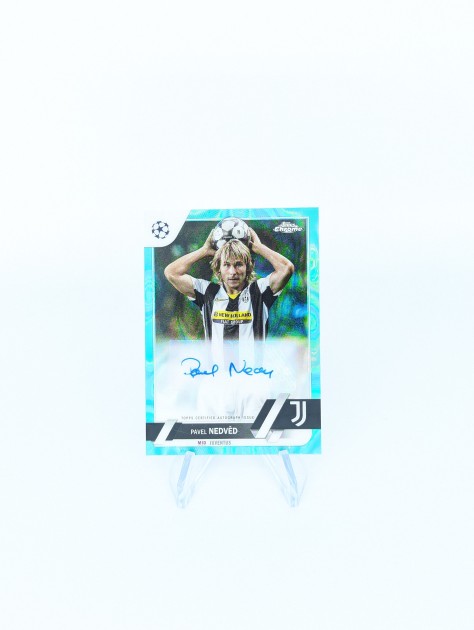 Pavel Nedved Juventus Topps Signed Trading Card 