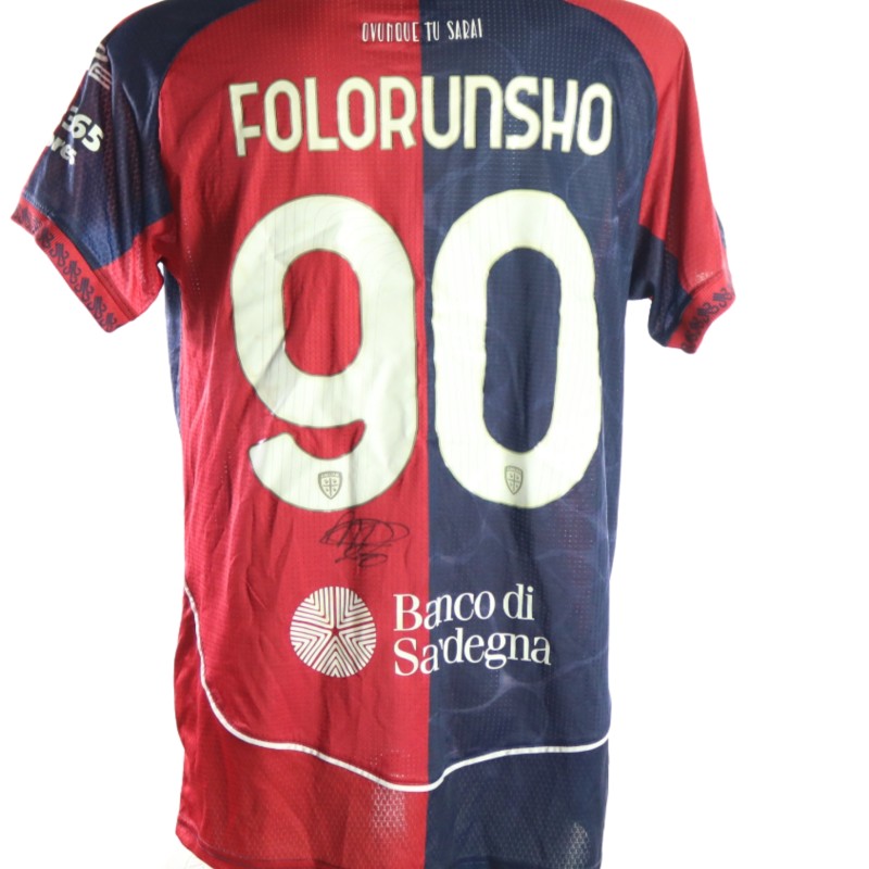 Folorunsho's Signed Unwashed Shirt, Cagliari vs Cremonese 2026