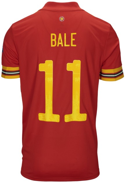 Bale's Wales vs Switzerland Match-Issued Shirt, EURO 2020