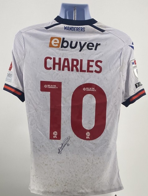 Dion Charles' Bolton Wanderers Signed Match Worn Shirt, vs Northampton 