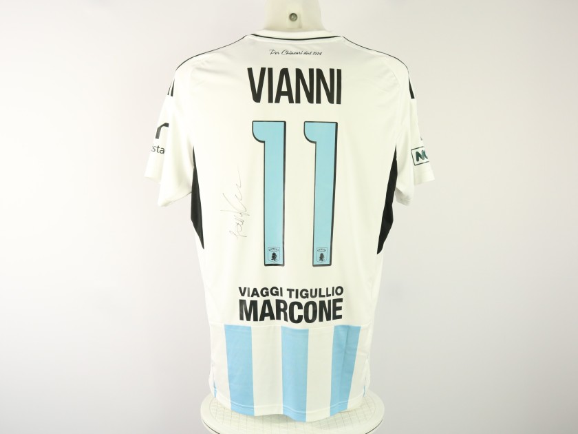  Vianni's unwashed Signed Shirt, Virtus Entella vs Vis Pesaro 2024 