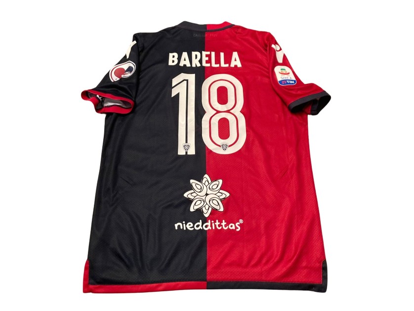 Barella's Cagliari Match-Issued Shirt, 2018/19