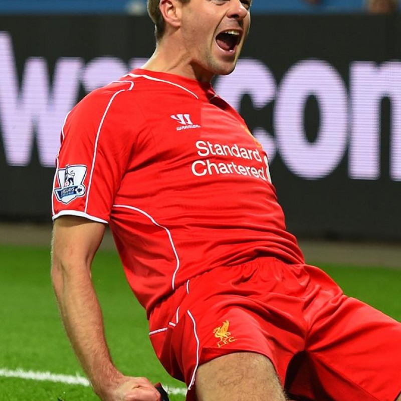 Signed 2014-15 Liverpool Shirt by Steven Gerrard