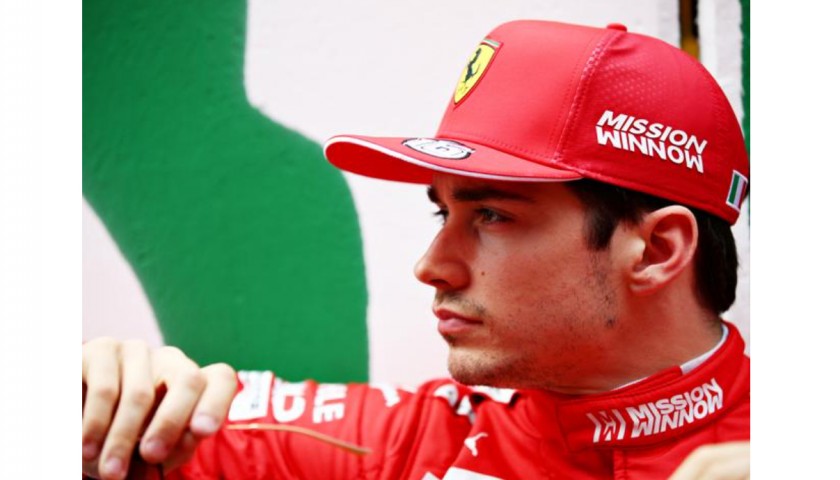 Official Ferrari Cap - Signed by Charles Leclerc