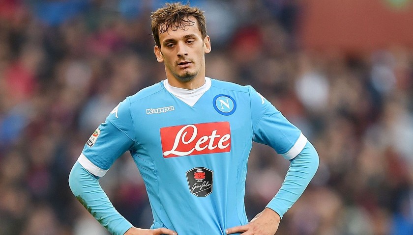 Gabbiadini's Match-Issued/Worn Napoli Shirt, Serie A 2015/16